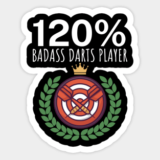 120 Badass Darts Player Sticker